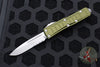 Microtech UTX-85 II OTF Knife- Single Edge- OD Green With Stonewash Part Serrated Blade 231II-11 ODS