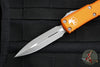 Microtech UTX-85 OTF Knife- Double Edge- Orange Handle- Apocalyptic Blade 232-10 APOR