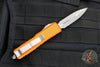 Microtech UTX-85 OTF Knife- Double Edge- Orange Handle- Apocalyptic Blade 232-10 APOR