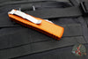 Microtech UTX-85 OTF Knife- Double Edge- Orange Handle- Apocalyptic Blade 232-10 APOR