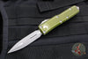Microtech UTX-85- Double Edge- Distressed OD Green- Apocalyptic Finished Plain Edge Blade 232-10 DOD