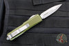 Microtech UTX-85- Double Edge- Distressed OD Green- Apocalyptic Finished Plain Edge Blade 232-10 DOD