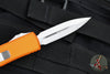 Microtech UTX-85 OTF Knife- Double Edge- Orange Handle- Stonewash Blade 232-10 OR