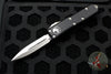 Microtech UTX-85 OTF Knife- Double Edge- Black Handle- Stonewash Blade 232-10