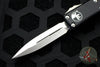 Microtech UTX-85 OTF Knife- Double Edge- Black Handle- Stonewash Blade 232-10