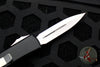 Microtech UTX-85 OTF Knife- Double Edge- Black Handle- Stonewash Blade 232-10