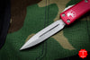 Microtech UTX-85 Red Double Edge OTF Knife Stonewash Blade 232-10 RD
