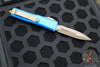 Microtech UTX-85 OTF Knife- Double Edge- Blue Handle- Bronzed Apocalyptic Blade 232-13 APBL