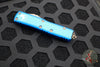 Microtech UTX-85 OTF Knife- Double Edge- Blue Handle- Bronzed Apocalyptic Blade 232-13 APBL