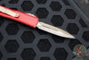 Microtech UTX-85 OTF Knife- Double Edge- Red Handle- Bronzed Apocalyptic Blade 232-13 APRD