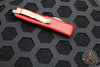Microtech UTX-85 OTF Knife- Double Edge- Red Handle- Bronzed Apocalyptic Blade 232-13 APRD