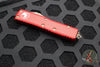 Microtech UTX-85 OTF Knife- Double Edge- Red Handle- Bronzed Apocalyptic Blade 232-13 APRD