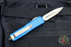 Microtech UTX-85 OTF Knife- Double Edge- Blue Handle- Bronzed Blade 232-13 BL