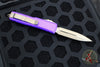 Microtech UTX-85 OTF Knife- Double Edge- Purple Handle- Bronzed Blade 232-13 PU