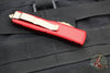 Microtech UTX-85 OTF Knife- Double Edge- Red Handle- Bronzed Blade 232-13 RD