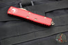 Microtech UTX-85 OTF Knife- Double Edge- Red Handle- Bronzed Blade 232-13 RD