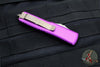 Microtech UTX-85 OTF Knife- Double Edge- Violet Handle- Bronzed Blade 232-13 VI