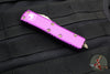 Microtech UTX-85 OTF Knife- Double Edge- Violet Handle- Bronzed Blade 232-13 VI