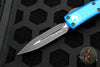 Microtech UTX-85 OTF Knife- Double Edge- Blue Handle- Black Blade 232-1 BL
