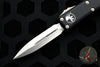 Microtech UTX-85 OTF Knife- Double Edge- Black Handle- Satin Blade 232-4