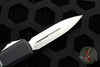 Microtech UTX-85 OTF Knife- Double Edge- Black Handle- Satin Blade 232-4