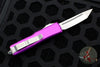 Microtech UTX-85 OTF Knife- Tanto Edge- Violet With Stonewash Plain Edge Blade 233-10 VI