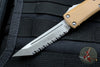 Microtech UTX-85 OTF Knife- Tanto Edge- Tan G-10 Top- Apocalyptic Full Serrated Blade 233-12 APGTTAS