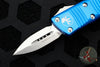 Microtech Mini Troodon OTF-Double Edge- Blue With Stonewash Blade 238-10 BL