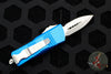Microtech Mini Troodon OTF-Double Edge- Blue With Stonewash Blade 238-10 BL
