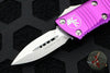 Microtech Mini Troodon OTF-Double Edge- Violet With Stonewash Blade 238-10 VI