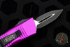 Microtech Mini Troodon OTF Knife- Double Edge- Violet With Black Blade 238-1 VI