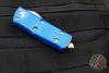 Microtech Mini Troodon OTF Knife- Double Edge- Blue With Satin Blade 238-4 BL