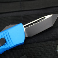 Microtech Mini Troodon OTF Knife- Tanto Edge- Blue With Black Blade and Hardware 240-1 BL