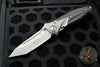 Microtech Socom Bravo PROTOTYPE Tanto Edge Full Serrated Bead Blast Finish Titanium Handle with Carbon Fiber Scales Bronze Pivot Collar 261-9 CTFI PR