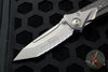 Microtech Socom Bravo PROTOTYPE Tanto Edge Full Serrated Bead Blast Finish Titanium Handle with Carbon Fiber Scales Bronze Pivot Collar 261-9 CTFI PR