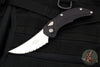 Microtech Brachial Auto OTS - Single Edge Black with Stonewash Full Serrated Blade 268A-12