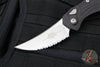 Microtech Brachial Auto OTS - Single Edge Black with Stonewash Full Serrated Blade 268A-12