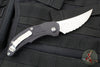 Microtech Brachial Auto OTS - Single Edge Black with Stonewash Full Serrated Blade 268A-12