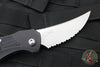 Microtech Brachial Auto OTS - Single Edge Black with Stonewash Full Serrated Blade 268A-12