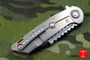 Marfione Custom Warhound Folder Satin Titanium Handles Copper trimmed Lightning Strike Carbon Fiber Inlay Cu Backspacer & Hardware 391-MCK HP LSCFCU