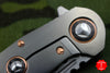 Marfione Custom Warhound Folder Satin Titanium Handles Copper trimmed Lightning Strike Carbon Fiber Inlay Cu Backspacer & Hardware 391-MCK HP LSCFCU