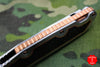 Marfione Custom Warhound Folder Satin Titanium Handles Copper trimmed Lightning Strike Carbon Fiber Inlay Cu Backspacer & Hardware 391-MCK HP LSCFCU