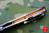 Marfione Custom Warhound Folder Satin Titanium Handles Copper trimmed Lightning Strike Carbon Fiber Inlay Cu Backspacer & Hardware 391-MCK HP LSCFCU