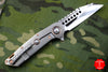 Marfione Custom Warhound Folder Satin Titanium Handles Copper trimmed Lightning Strike Carbon Fiber Inlay Cu Backspacer & Hardware 391-MCK HP LSCFCU