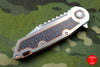 Marfione Custom Warhound Folder Satin Titanium Handles Copper trimmed Lightning Strike Carbon Fiber Inlay Cu Backspacer & Hardware 391-MCK HP LSCFCU
