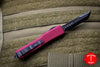 Microtech UTX-70 Red Hellhound (OTF) Solid Black DLC Blade 419-1 DLCTRDS
