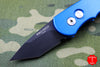 Protech Runt Blue Body Black Tanto Edge Blade Out The Side (OTS) Auto Knife 5415-BLUE