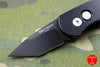 Protech Runt Black Body Black Tanto Edge Blade Out The Side (OTS) Auto Knife 5415