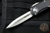 Microtech Hera OTF Knife- Double Edge- Black Handle- Stonewash Blade 702-10