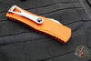 Microtech Hera OTF Knife- Double Edge- Orange Handle- Stonewash Blade 702-10 OR